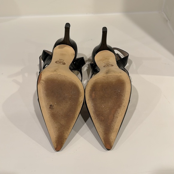 Michael Kors black patent pointy toe heels size 7.5 - Picture 5 of 7